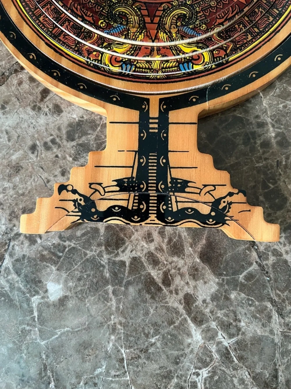 Equinoccio Aztec Solid Wood Collapsible Calendar Bowl